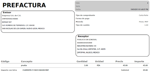 Factura Electronica | crear prefactura